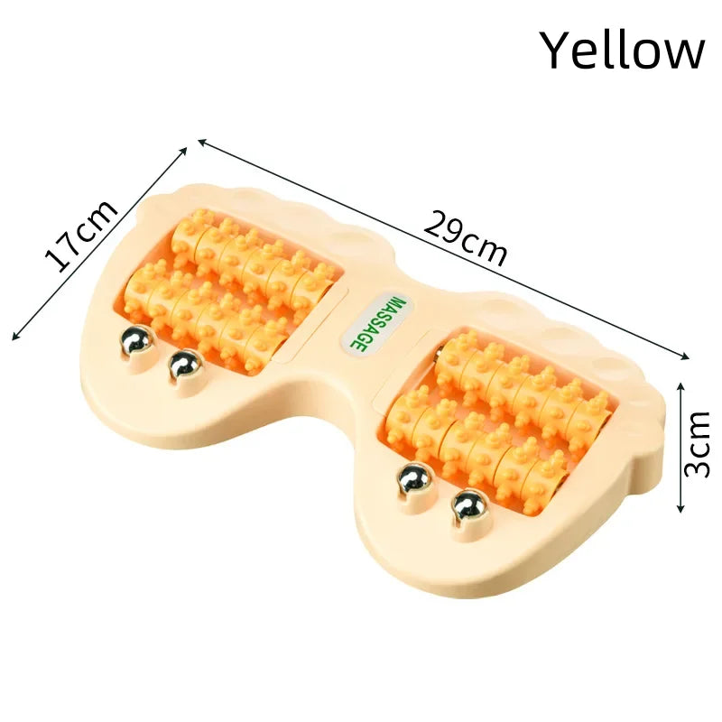 Dual Foot Massager magnetic Beads Roller Foot Acupoint Massage Anti-slip Relief Plantar Fasciitis Pain Plantar Stimulator