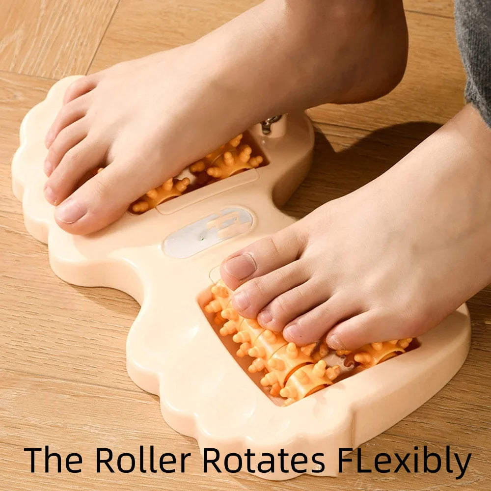 Dual Foot Massager magnetic Beads Roller Foot Acupoint Massage Anti-slip Relief Plantar Fasciitis Pain Plantar Stimulator