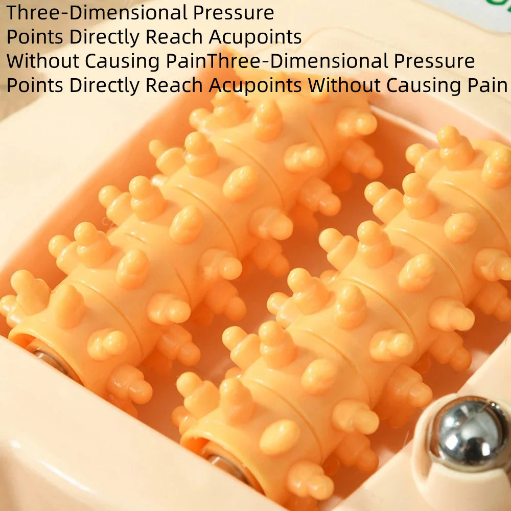 Dual Foot Massager magnetic Beads Roller Foot Acupoint Massage Anti-slip Relief Plantar Fasciitis Pain Plantar Stimulator