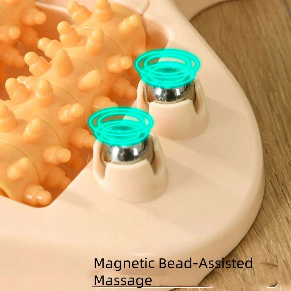 Dual Foot Massager magnetic Beads Roller Foot Acupoint Massage Anti-slip Relief Plantar Fasciitis Pain Plantar Stimulator