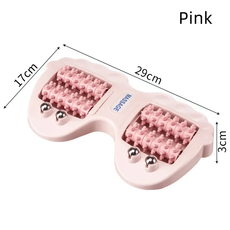 Dual Foot Massager magnetic Beads Roller Foot Acupoint Massage Anti-slip Relief Plantar Fasciitis Pain Plantar Stimulator