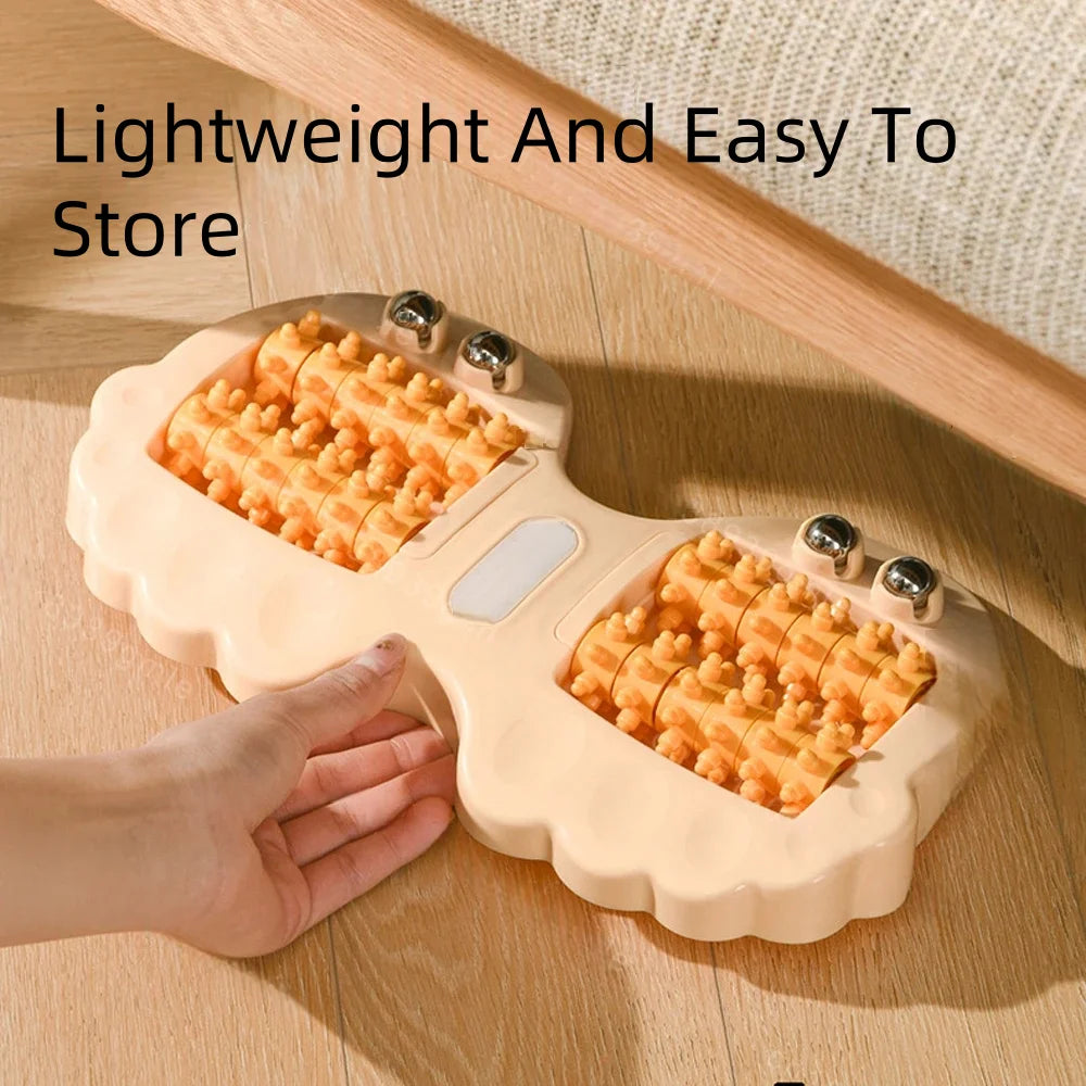Dual Foot Massager magnetic Beads Roller Foot Acupoint Massage Anti-slip Relief Plantar Fasciitis Pain Plantar Stimulator
